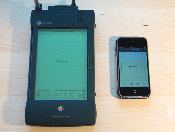 Apple Newton and iPhone
