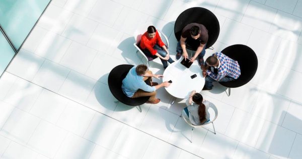 People sitting around a table