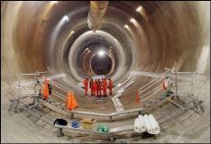 Crossrail tunnel under construction