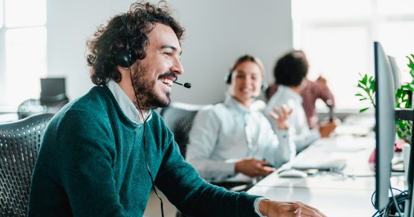 People in a customer service location