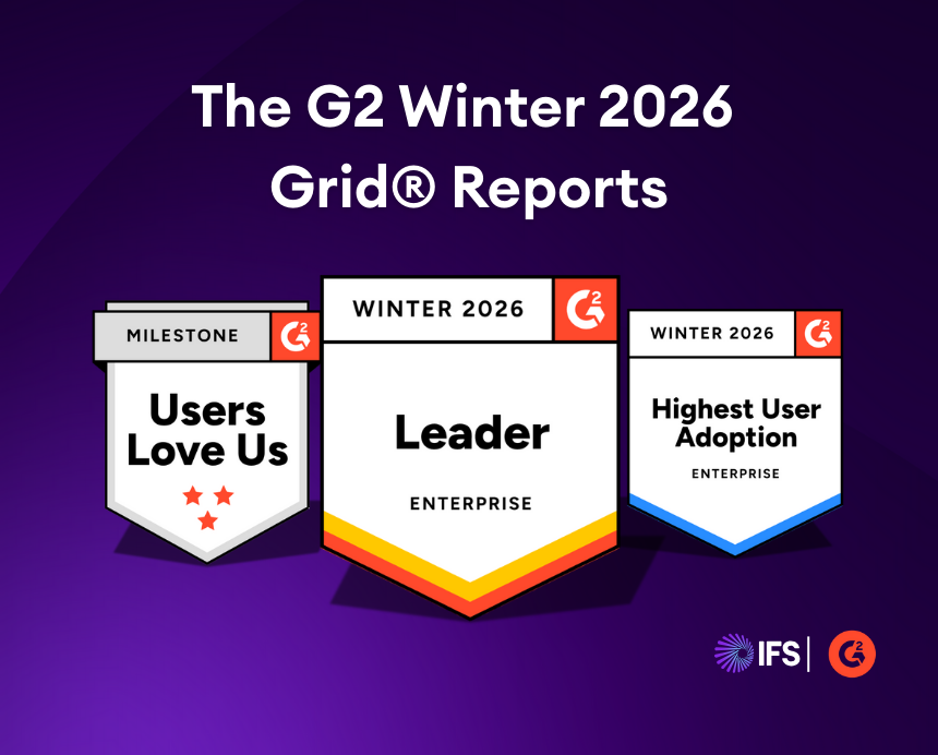 IFS Named Enterprise Leader in G2 Winter 2026 Grid® Reports